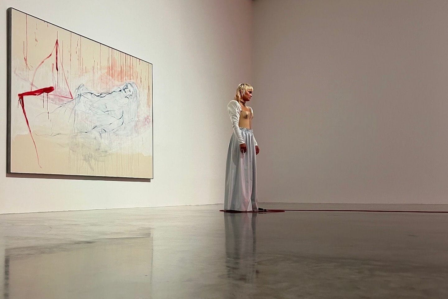 Ziah Ziah's performance as part of Tracey Emin's I Followed You To The End, White Cube. Photo: Ziah Ziah