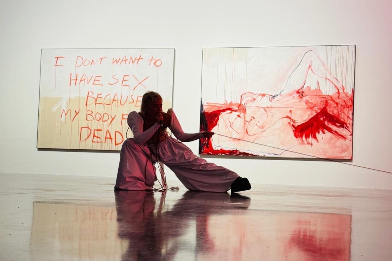 Ziah Ziah's performance as part of Tracey Emin's I Followed You To The End, White Cube. Photo: Ziah Ziah