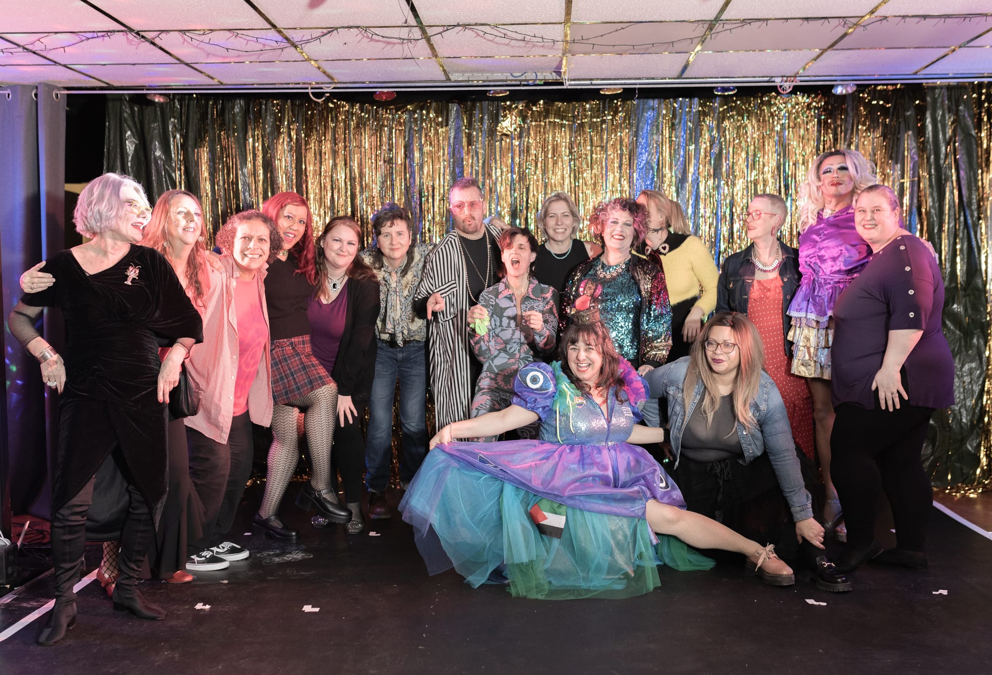 The Screaming Marys and Screaming Alley crew along with Pat Riarchy, Charlie Partridge and Blanche Dubois. Photo: Andrew Hastings